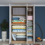 Hanah Home Armario BA104 - 2420 Nogal y Blanco